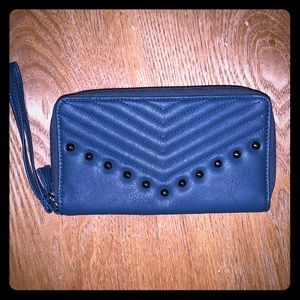 Dark Teal Studded Wristlet Wallet